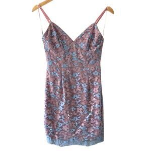Revolve superdown lace pink and purple mini dress womens size medium